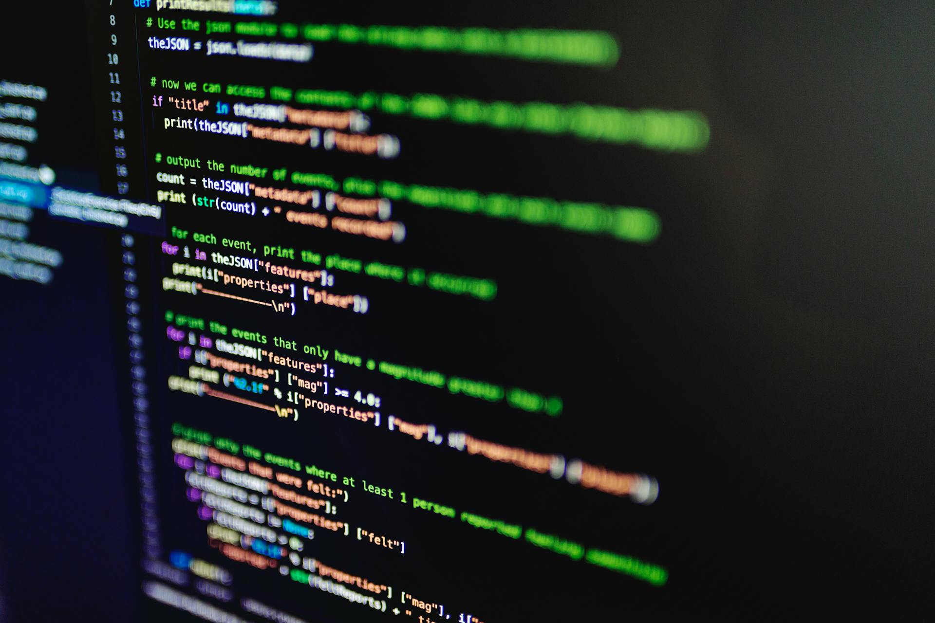 Nieuwe, schone programmeercode op een scherm